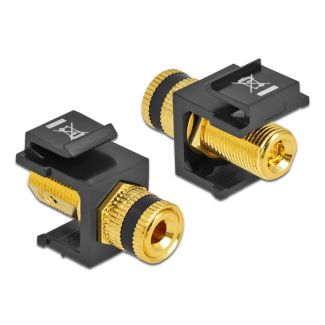 DeLOCK Keystone module binding post > thread nut black / black