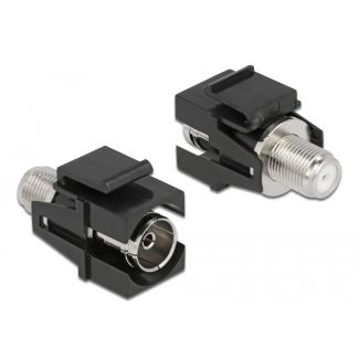 DeLOCK Keystone Module IEC female to F female black