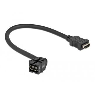 DeLOCK Keystone Module HDMI female 250° > HDMI female with cable black