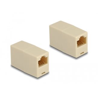 DeLOCK Adapter RJ45 jack to RJ45 jack UTP beige