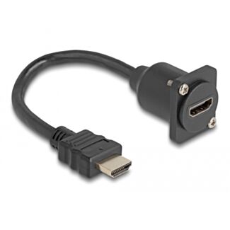 DeLOCK Cavo HDMI di Tipo-D da maschio a femmina nero da 20 cm