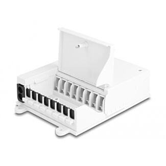 DeLOCK Scatola di distribuzione per fibra ottica FTTH da interni per montaggio a parete 8 porte bianco