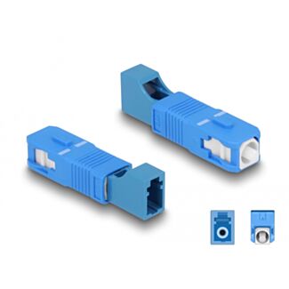 DeLOCK Accoppiatore ibrido in fibra ottica SC Simplex femmina per LC Simplex femmina blu