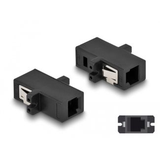 DeLOCK Optical Fiber Coupler MTRJ female to MTRJ female black