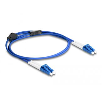 DeLOCK Cavo in fibra ottica con armatura in metallo da LC Duplex a LC Duplex monomodale OS2 1 m