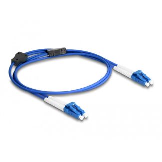 DeLOCK Fiber Optical Cable with metal armouring LC Duplex to LC Duplex Singlemode OS2 1 m