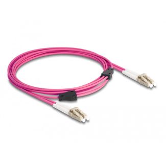 DeLOCK Fiber Optical Cable with metal armouring LC Duplex to LC Duplex Multi-mode OM4 3 m