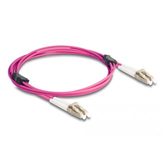 DeLOCK Cavo in fibra ottica con armatura in metallo da LC Duplex a LC Duplex multimodale OM4 2 m