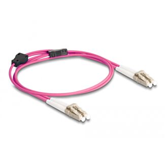 DeLOCK Cavo in fibra ottica con armatura in metallo da LC Duplex a LC Duplex multimodale OM4 1 m