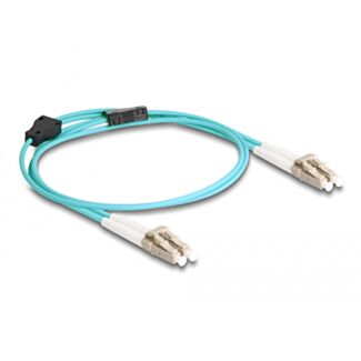 DeLOCK Cavo in fibra ottica con armatura in metallo da LC Duplex a LC Duplex multimodale OM3 1 m