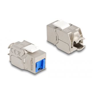 DeLOCK Modulo Keystone RJ45 femmina per LSA Cat.6A senza fili con protezione antipolvere blu