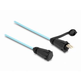 DeLOCK Optical fiber cable LC Duplex to LC Duplex with protective cap multi-mode OM3 IP68 dust and waterproof 2 m