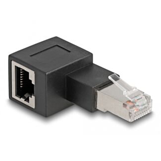 DeLOCK Adattatore da maschio RJ45 a femmina RJ45 Cat.6A 90° angolato verso sinistra