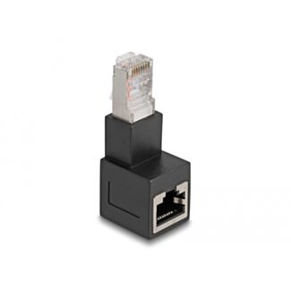 DeLOCK Adattatore da maschio RJ45 a femmina RJ45 Cat.6A 90° angolato verso il basso
