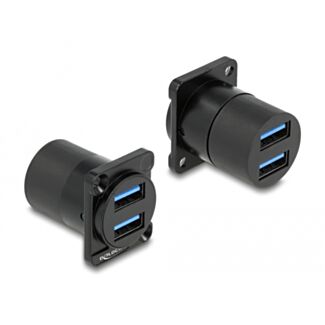 DeLOCK Modulo di Tipo-D USB 5 Gbps Tipo-A 2 x femmina per 2 x femmina
