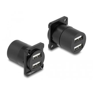DeLOCK D-Type Module USB 2.0 Type-A 2 x female to 2 x female