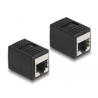 DeLOCK Adapter RJ45 jack to RJ45 jack Cat.6A black