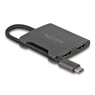 DeLOCK USB Type-C Splitter (DP Alt Mode) to 2 x HDMI MST 4K 60 Hz