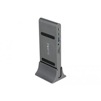 DeLOCK USB Type-C DP 1.4 Docking Station Display triplo 4K - HDMI / DisplayPort / USB / LAN / SD / PD 3.0