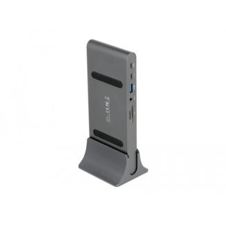 DeLOCK USB Type-C DP 1.4 Docking Station Triple 4K Display - HDMI / DisplayPort / USB / LAN / SD / PD 3.0