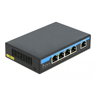 DeLOCK Switch Gigabit Ethernet a 4 porte PoE + 1 RJ45