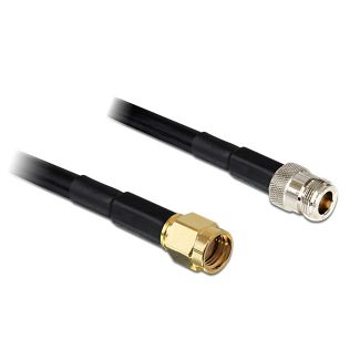 DeLOCK 88684 coaxial cable 1 m RP-SMA Black