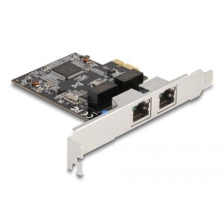 DeLOCK Scheda PCI Express x1 per 2 x RJ45 Gigabit LAN