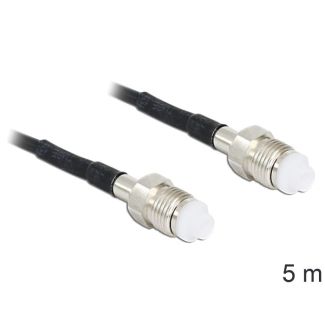 DeLOCK 88595 coaxial cable RG-174 5 m FME Black