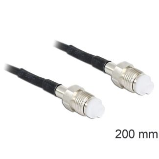 DeLOCK 88592 coaxial cable RG-174 0.2 m FME Black