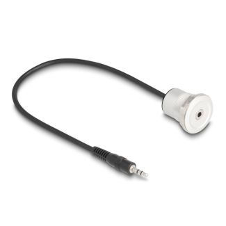 DeLOCK 88188 cavo audio 0,3 m 3.5mm Nero, Argento