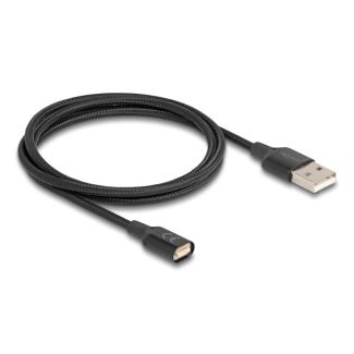 DeLOCK 88167 cable gender changer USB 2.0 Type-A magnet interface Black