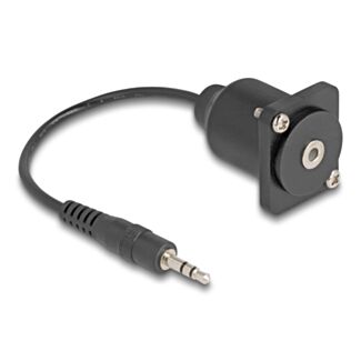DeLOCK Cavo Tipo-D da 3,5 mm a 3 pin jack stereo maschio per femmina nero da 20 cm