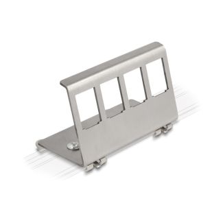 DeLOCK Supporto di metallo Keystone 4 porte per guida DIN