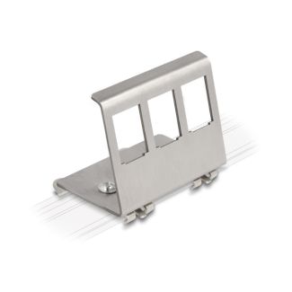 DeLOCK Keystone Metal Mounting 3 Port for DIN rail