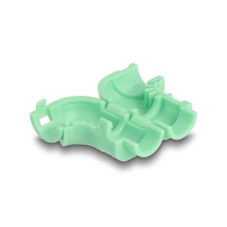 DeLOCK Cable Clips for Angling 8 pieces green