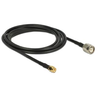 DeLOCK 89506 cavo coassiale CFD200 2,5 m Connettore TNC SMA Nero
