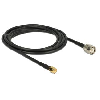 DeLOCK 89506 coaxial cable CFD200 2.5 m TNC SMA Black