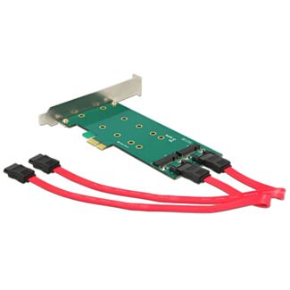 DeLOCK 2x 67-pin M.2 key B - 2x SATA 7-pin scheda di interfaccia e adattatore Interno