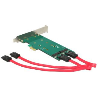 DeLOCK 2x 67-pin M.2 key B - 2x SATA 7-pin interface cards/adapter Internal