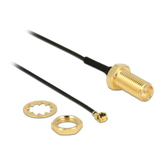 DeLOCK 89471 coaxial cable 0.1 m RP-SMA MHF/ U.FL-LP-068 Black