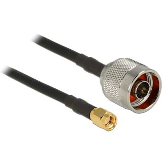 DeLOCK 89466 cavo coassiale RG-58 10 m N plug SMA plug Nero