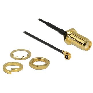 DeLOCK SMA - MHF/U.FL 50mm coaxial cable 0.05 m Black