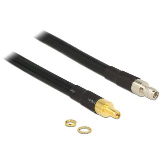 DeLOCK 5m SMA/SMA coaxial cable CFD400, LLC400 Black