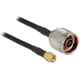 DeLOCK 5m CFD200 coaxial cable SMA Black