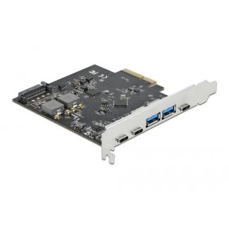 DeLOCK Scheda PCI Express x4 per 3 x USB Type-C + 2 x USB Tipo-A - SuperSpeed USB 10 Gbps