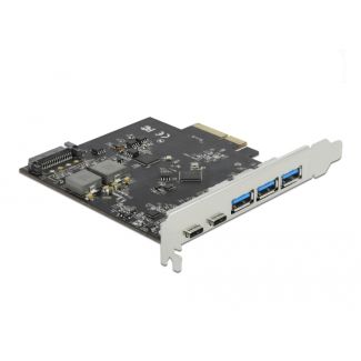 DeLOCK Scheda PCI Express x4 per 2 x USB Type-C + 3 x USB Tipo-A - SuperSpeed USB 10 Gbps