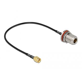 DeLOCK Cavo antenna RP-SMA maschio per N femmina RG-174 30 cm
