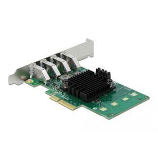 DeLOCK Scheda PCI Express x4 per 4 x USB 3.0 esterna Quad Channel - Fattore di forma a basso profilo