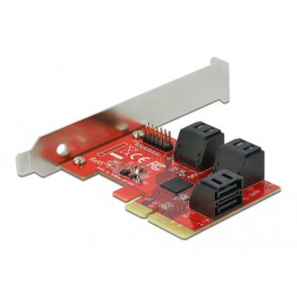 DeLOCK 6 port SATA PCI Express x4 Card - Low Profile Form Factor