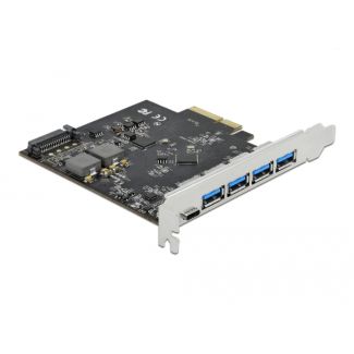 DeLOCK Scheda PCI Express x4 per 1 x USB Type-C + 4 x USB Tipo-A - SuperSpeed USB 10 Gbps